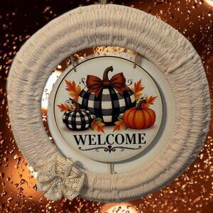 15" Fall Welcome wreath